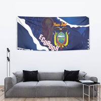 Custom Ecuador 2026 Football Tapestry Come On La Tri Grunge Style