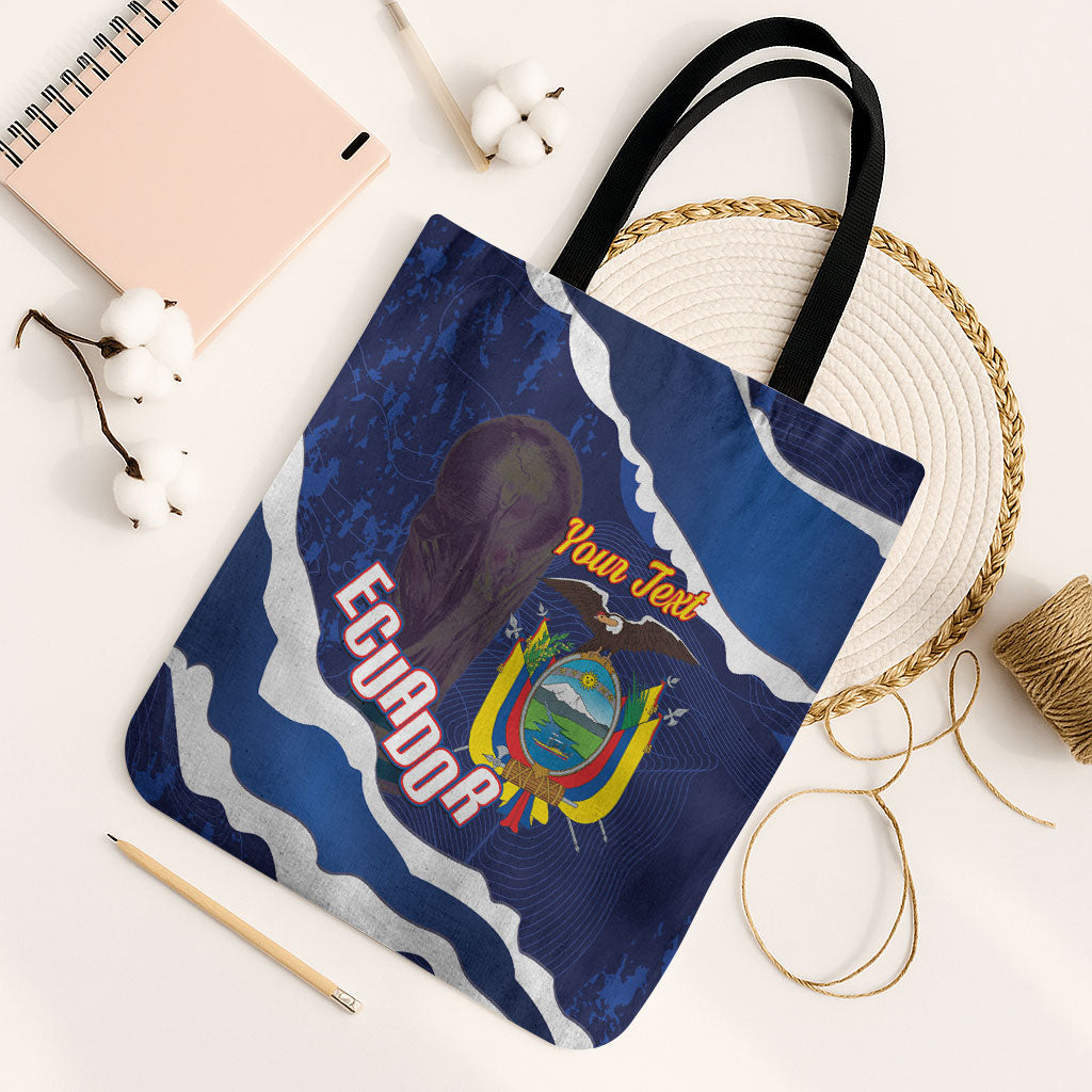 Custom Ecuador 2026 Football Tote Bag Come On La Tri Grunge Style