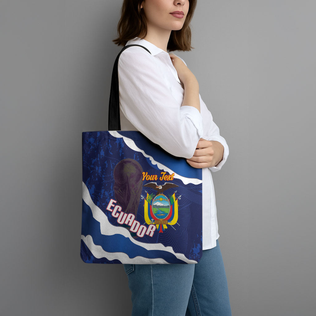 Custom Ecuador 2026 Football Tote Bag Come On La Tri Grunge Style