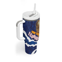 Custom Ecuador 2026 Football Tumbler With Handle Come On La Tri Grunge Style