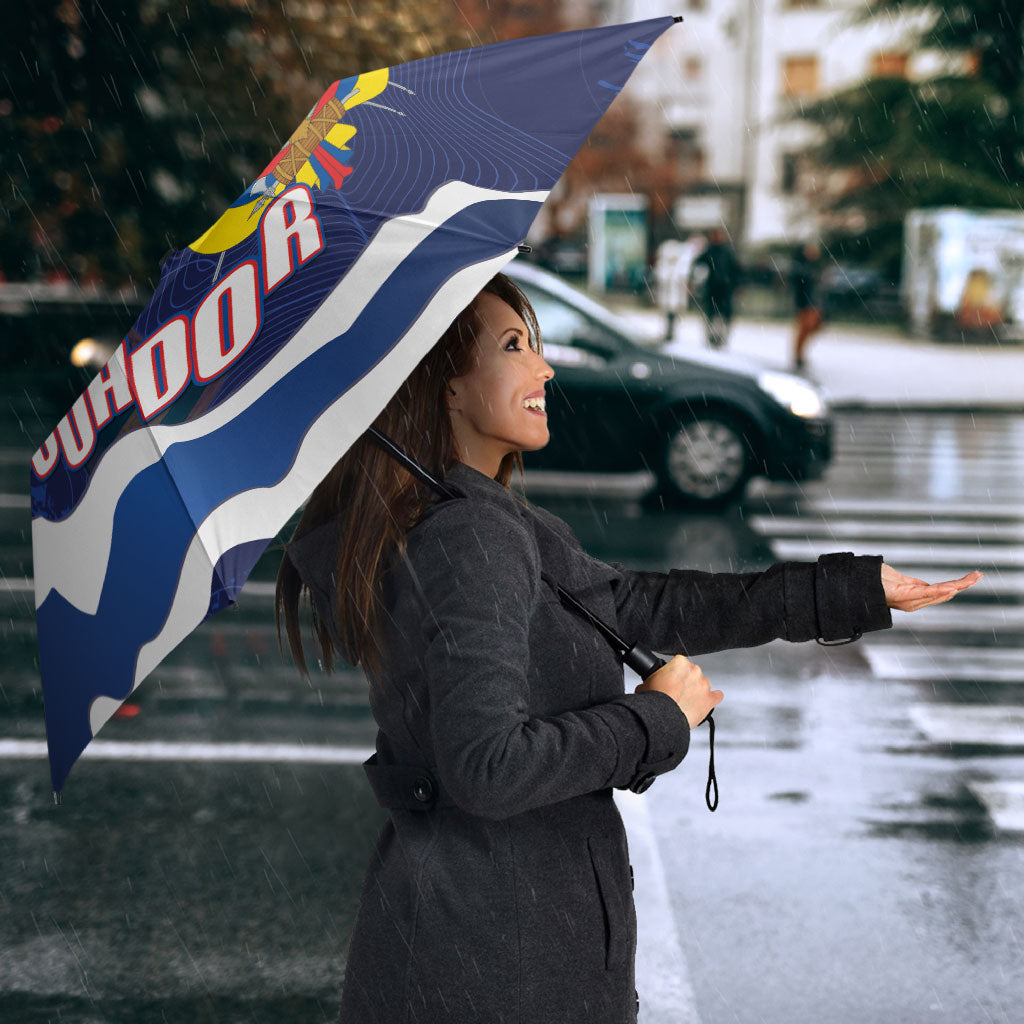 Custom Ecuador 2026 Football Umbrella Come On La Tri Grunge Style