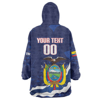 Custom Ecuador 2026 Football Wearable Blanket Hoodie Come On La Tri Grunge Style