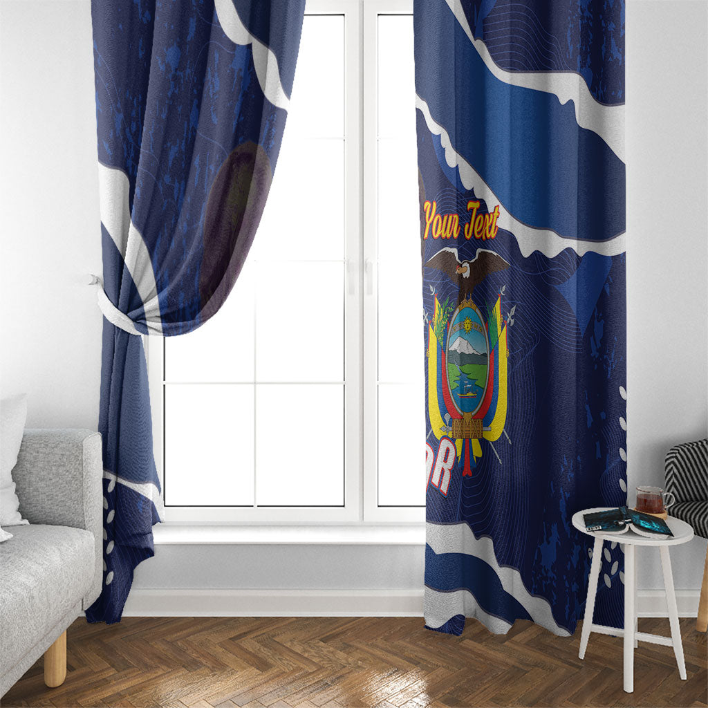 Custom Ecuador 2026 Football Window Curtain Come On La Tri Grunge Style