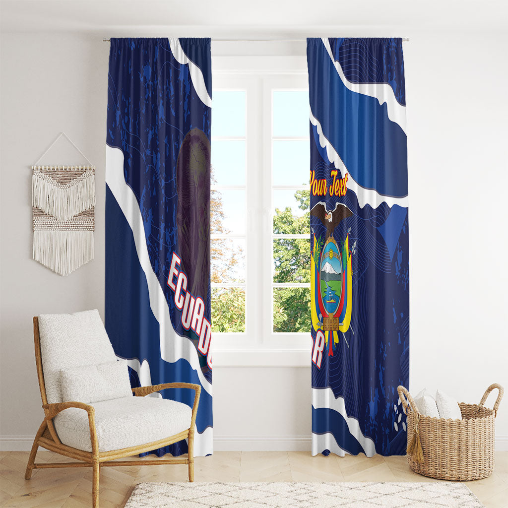 Custom Ecuador 2026 Football Window Curtain Come On La Tri Grunge Style