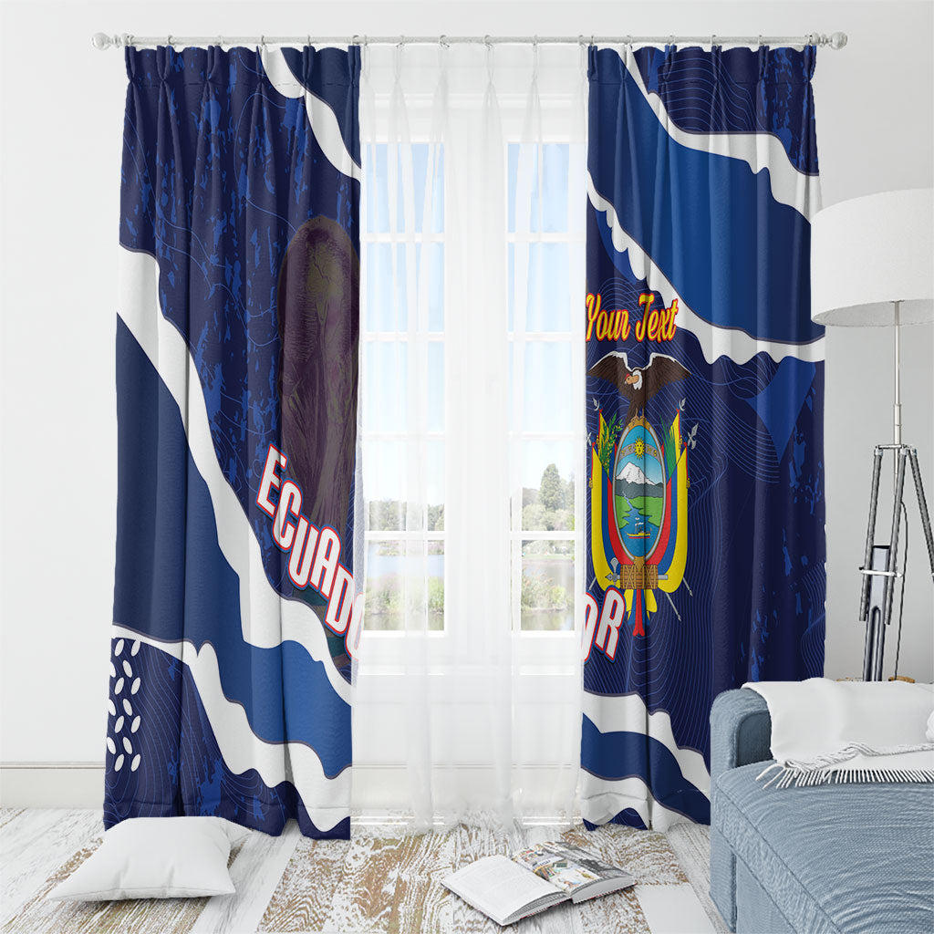 Custom Ecuador 2026 Football Window Curtain Come On La Tri Grunge Style