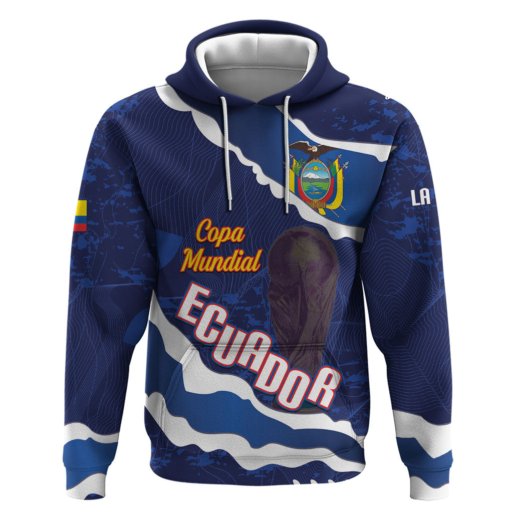 Custom Ecuador 2026 Football Zip Hoodie Come On La Tri Grunge Style