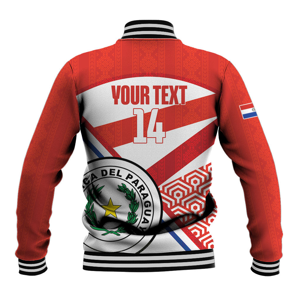 Custom Paraguay 2026 Football Baseball Jacket Come On La Albirroja