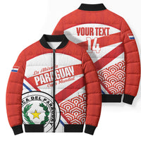 Custom Paraguay 2026 Football Bomber Puffer Jacket Come On La Albirroja