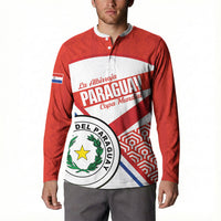 Custom Paraguay 2026 Football Button Sweatshirt Come On La Albirroja