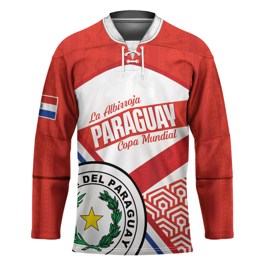 Custom Paraguay 2026 Football Hockey Jersey Come On La Albirroja