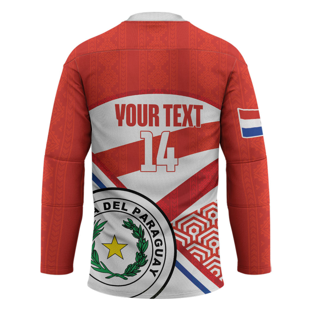 Custom Paraguay 2026 Football Hockey Jersey Come On La Albirroja