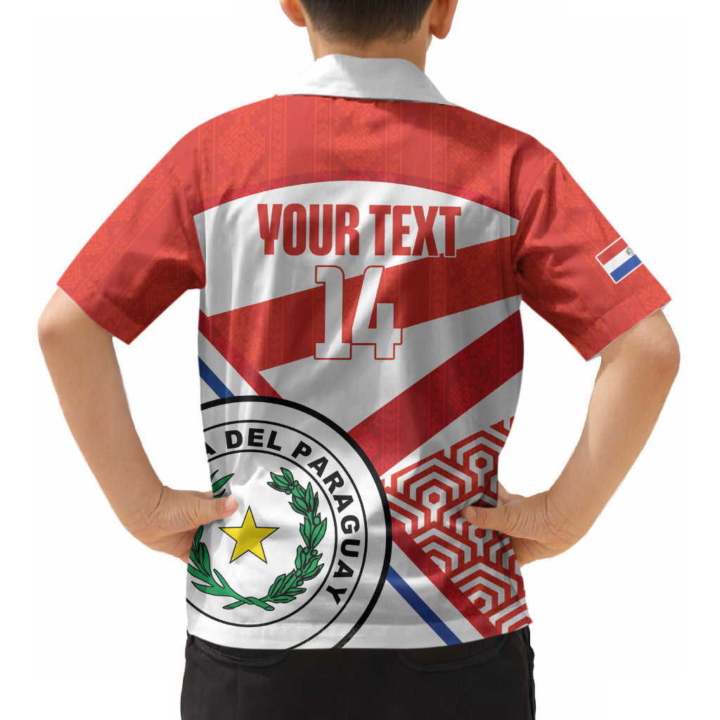 Custom Paraguay 2026 Football Kid Hawaiian Shirt Come On La Albirroja LT14
