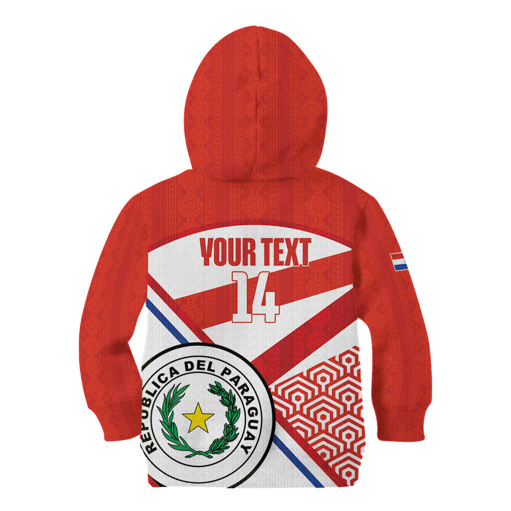 Custom Paraguay 2026 Football Kid Hoodie Come On La Albirroja