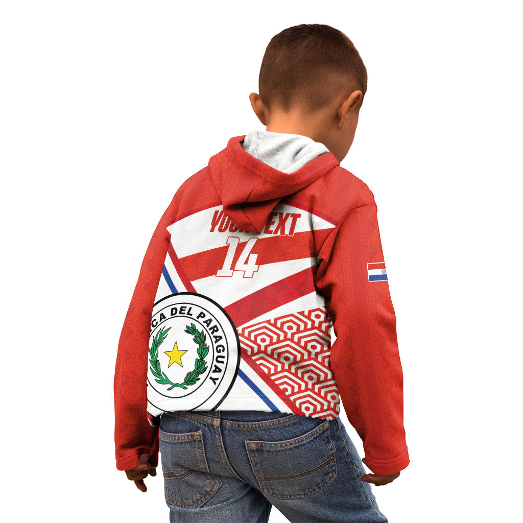 Custom Paraguay 2026 Football Kid Hoodie Come On La Albirroja