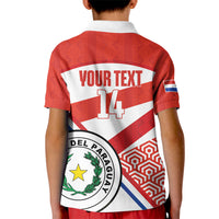 Custom Paraguay 2026 Football Kid Polo Shirt Come On La Albirroja