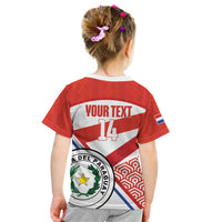 Custom Paraguay 2026 Football Kid T Shirt Come On La Albirroja