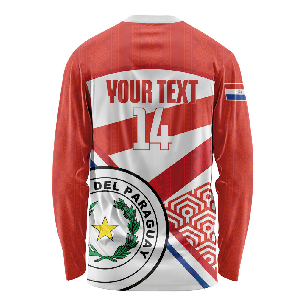 Custom Paraguay 2026 Football Long Sleeve Shirt Come On La Albirroja