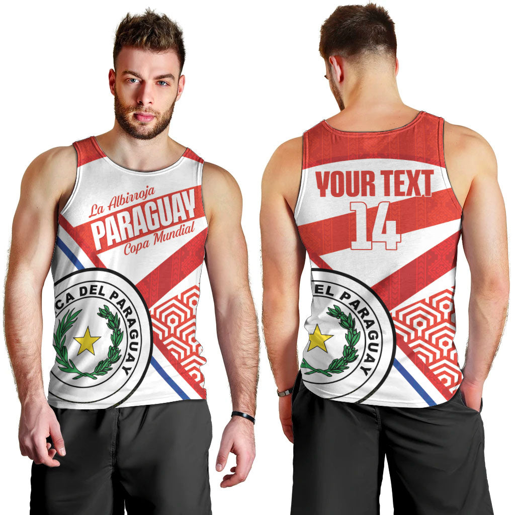 Custom Paraguay 2026 Football Men Tank Top Come On La Albirroja