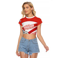 Custom Paraguay 2026 Football Raglan Cropped T Shirt Come On La Albirroja