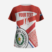 Custom Paraguay 2026 Football Scrub Top Come On La Albirroja