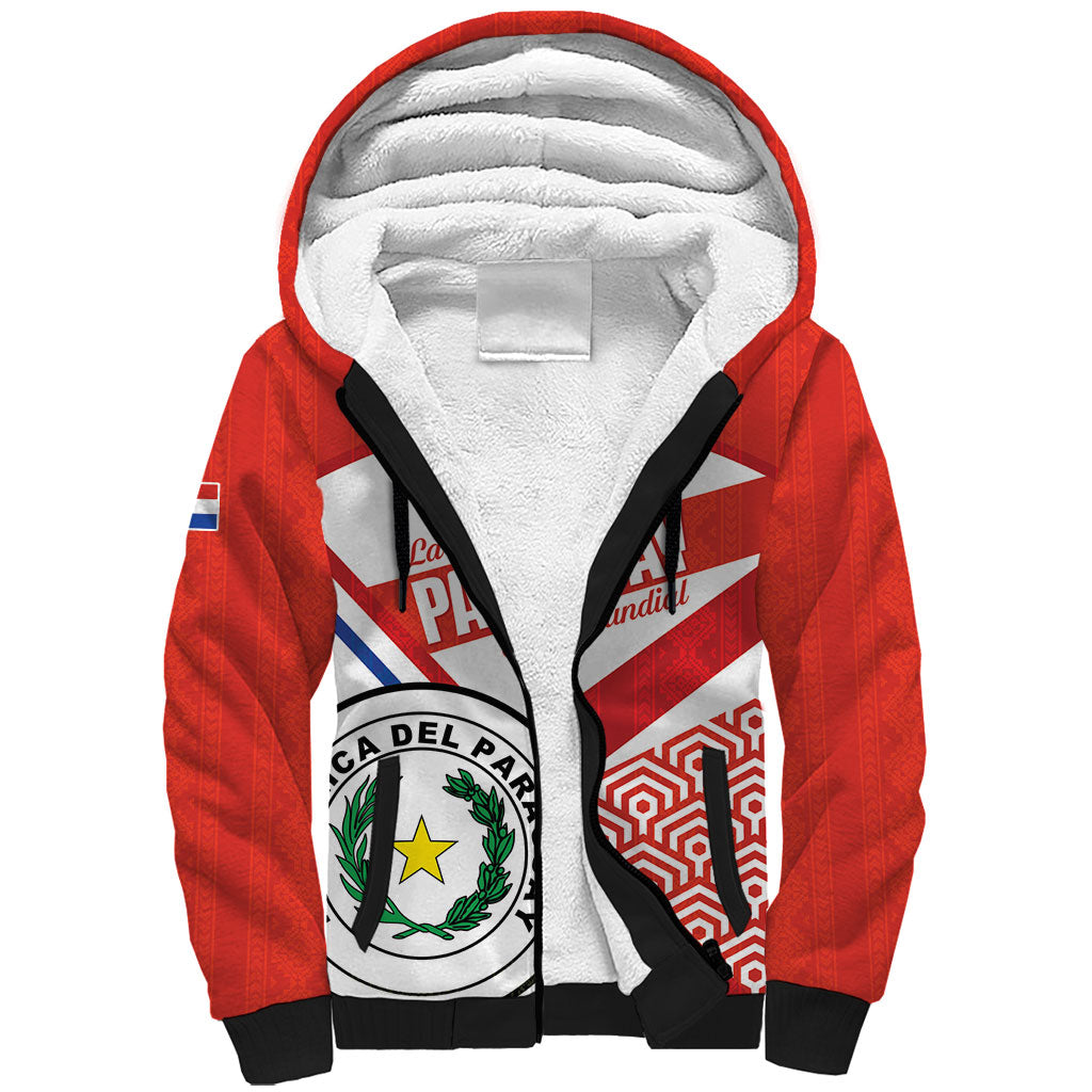 Custom Paraguay 2026 Football Sherpa Hoodie Come On La Albirroja