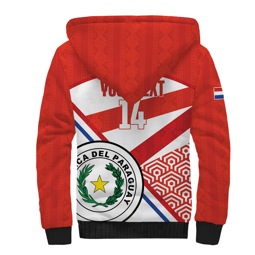 Custom Paraguay 2026 Football Sherpa Hoodie Come On La Albirroja