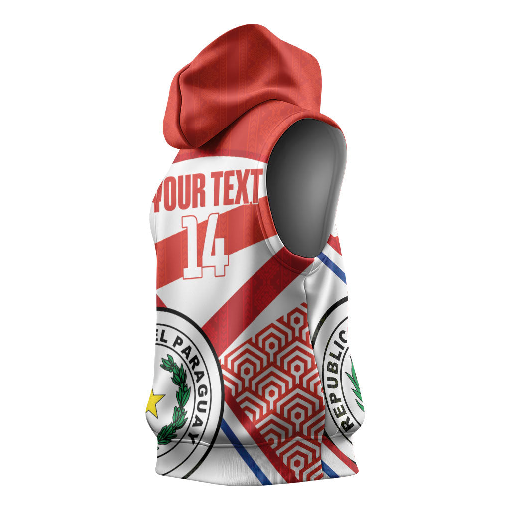 Custom Paraguay 2026 Football Sleeveless Hoodie Come On La Albirroja