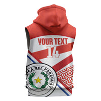 Custom Paraguay 2026 Football Sleeveless Zip Hoodie Come On La Albirroja