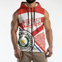 Custom Paraguay 2026 Football Sleeveless Zip Hoodie Come On La Albirroja