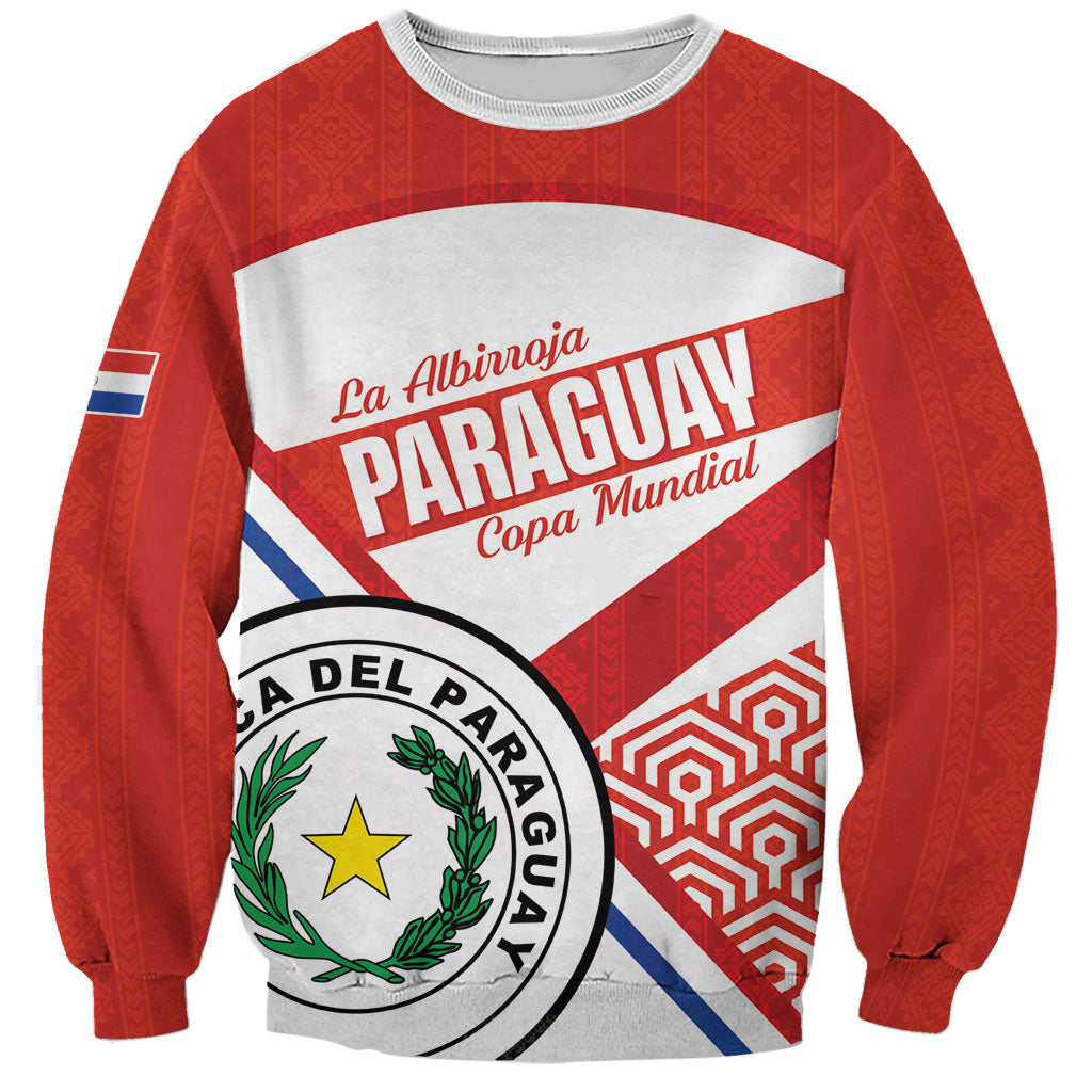 Custom Paraguay 2026 Football Sweatshirt Come On La Albirroja