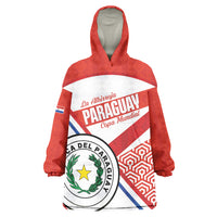 Custom Paraguay 2026 Football Wearable Blanket Hoodie Come On La Albirroja