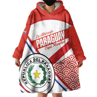 Custom Paraguay 2026 Football Wearable Blanket Hoodie Come On La Albirroja