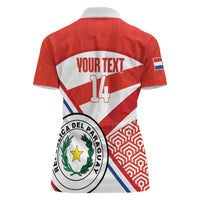 Custom Paraguay 2026 Football Women Polo Shirt Come On La Albirroja
