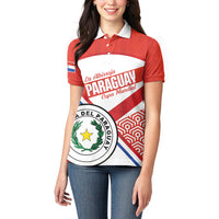 Custom Paraguay 2026 Football Women Polo Shirt Come On La Albirroja