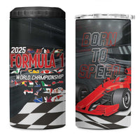Racing Car 2025 4 in 1 Can Cooler Tumbler GP Circuits Born To Speed - Wonder Print Shop