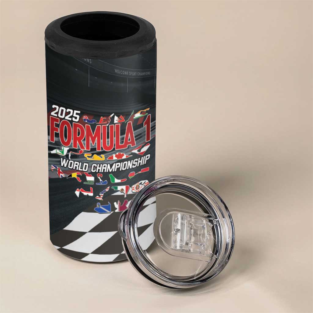 Racing Car 2025 4 in 1 Can Cooler Tumbler GP Circuits Born To Speed - Wonder Print Shop