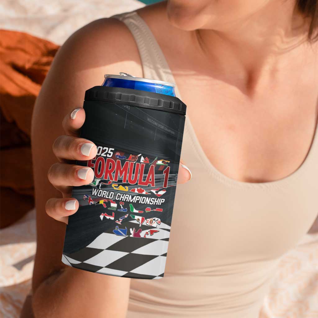 Racing Car 2025 4 in 1 Can Cooler Tumbler GP Circuits Born To Speed - Wonder Print Shop