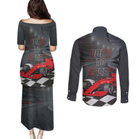 Racing Car 2025 Couples Matching Puletasi and Long Sleeve Button Shirt GP Circuits Born To Speed - Wonder Print Shop
