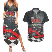 Racing Car 2025 Couples Matching Summer Maxi Dress and Hawaiian Shirt GP Circuits Born To Speed - Wonder Print Shop