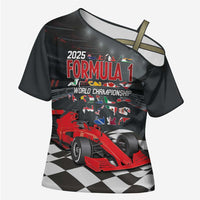 Racing Car 2025 Cross Shoulder Shirt GP Circuits Born To Speed - Wonder Print Shop