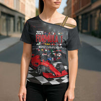 Racing Car 2025 Cross Shoulder Shirt GP Circuits Born To Speed - Wonder Print Shop