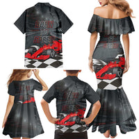 Racing Car 2025 Family Matching Mermaid Dress and Hawaiian Shirt GP Circuits Born To Speed - Wonder Print Shop