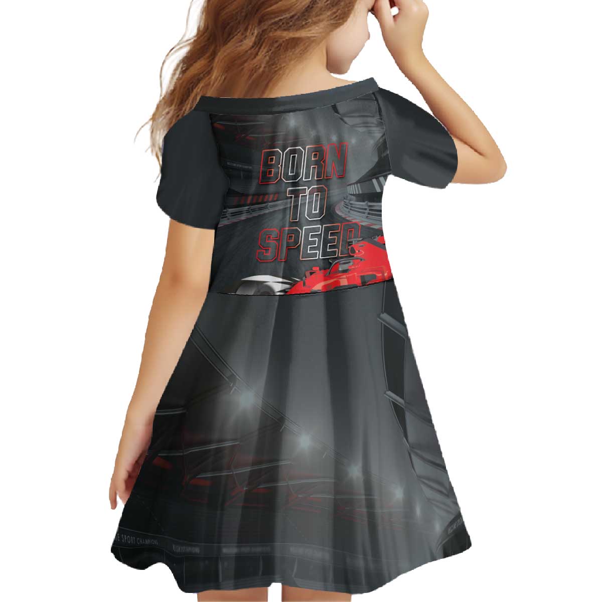 Racing Car 2025 Family Matching Off The Shoulder Long Sleeve Dress and Hawaiian Shirt GP Circuits Born To Speed - Wonder Print Shop