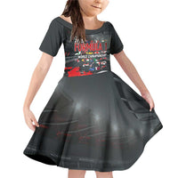 Racing Car 2025 Family Matching Off Shoulder Short Dress and Hawaiian Shirt GP Circuits Born To Speed - Wonder Print Shop