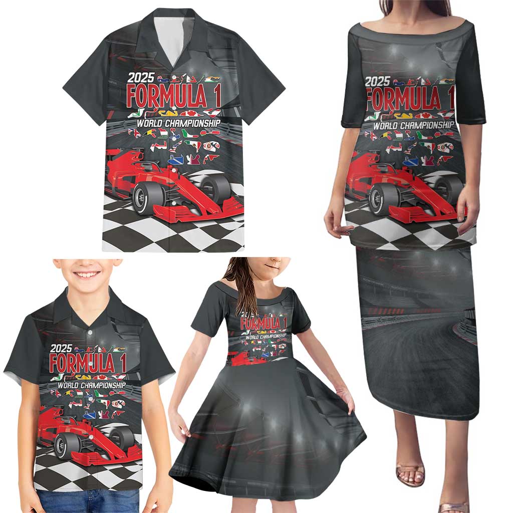 Racing Car 2025 Family Matching Puletasi and Hawaiian Shirt GP Circuits Born To Speed - Wonder Print Shop