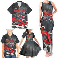 Racing Car 2025 Family Matching Tank Maxi Dress and Hawaiian Shirt GP Circuits Born To Speed - Wonder Print Shop