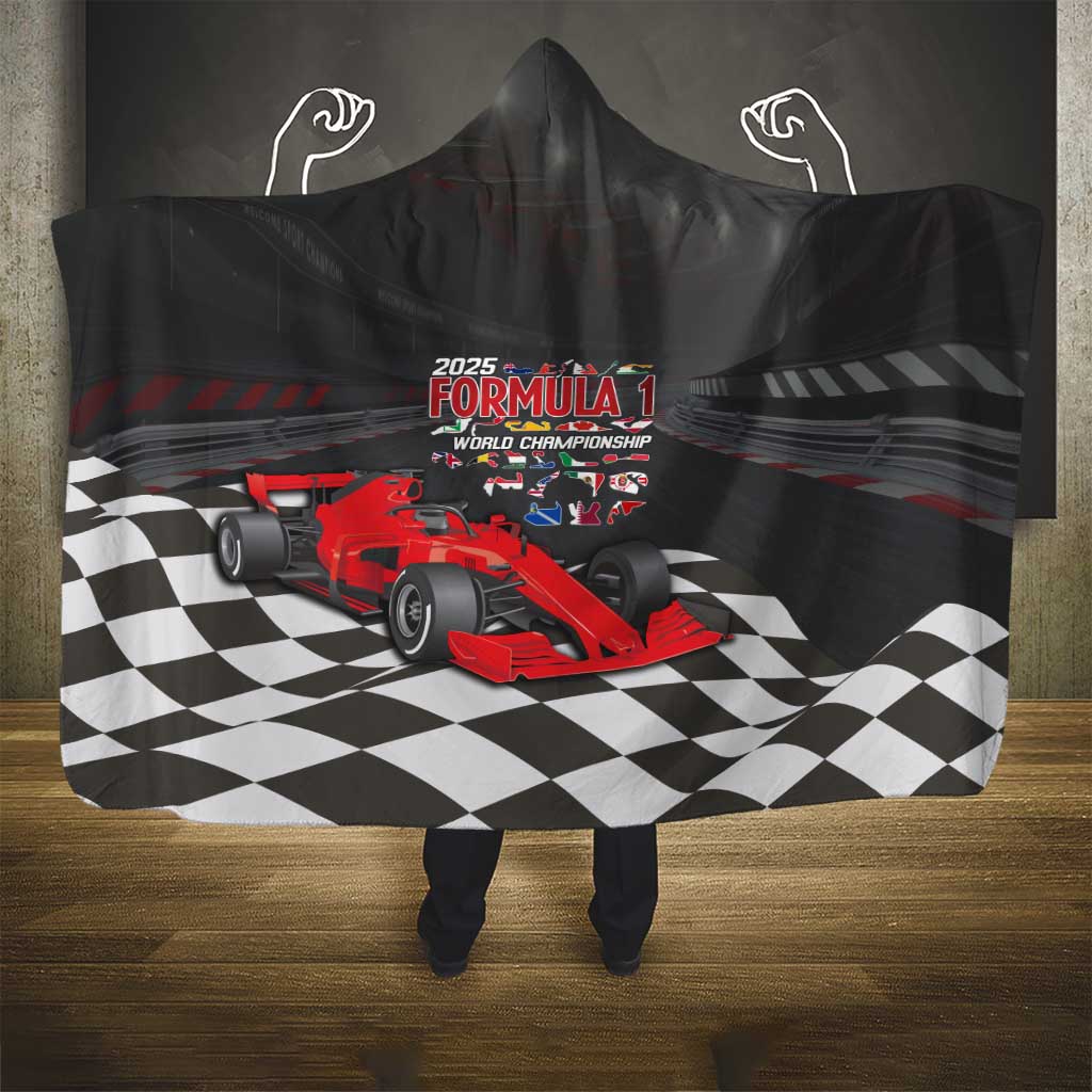 Racing Car 2025 Hooded Blanket GP Circuits Born To Speed - Wonder Print Shop