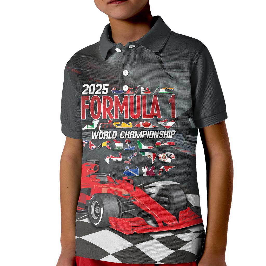 Racing Car 2025 Kid Polo Shirt GP Circuits Born To Speed - Wonder Print Shop