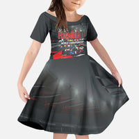 Racing Car 2025 Kid Short Sleeve Dress GP Circuits Born To Speed - Wonder Print Shop
