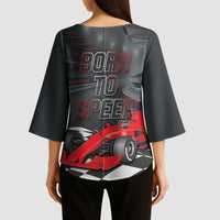 Racing Car 2025 Kimono Sleeve Blouse GP Circuits Born To Speed - Wonder Print Shop